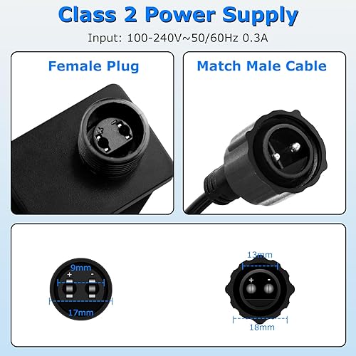 Miniatura 3 de Fuente de alimentación de clase 2 de 12 V, 12 W, 1 A, transformador de bajo voltaje de CA a CC, adaptador de corriente IP44 para tiras de luces LED,