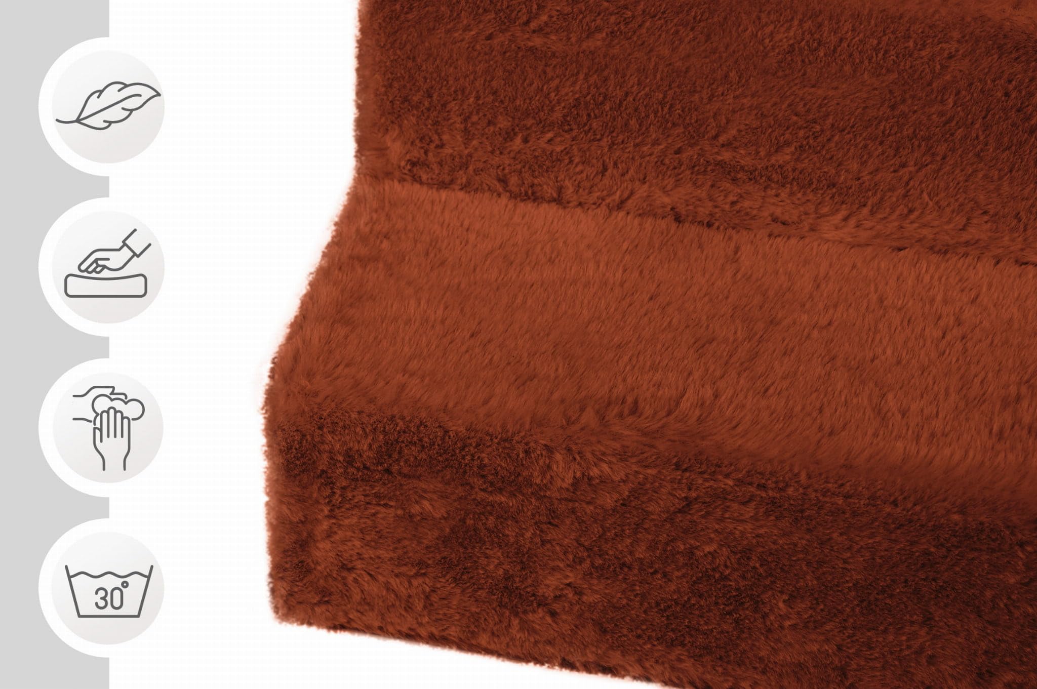 MG Design Escalera para Mascotas de Naranja – 3 peldaños – Marco de Madera Estable, Ligera y cómoda, para sofá y Cama, para Perros y Gatos