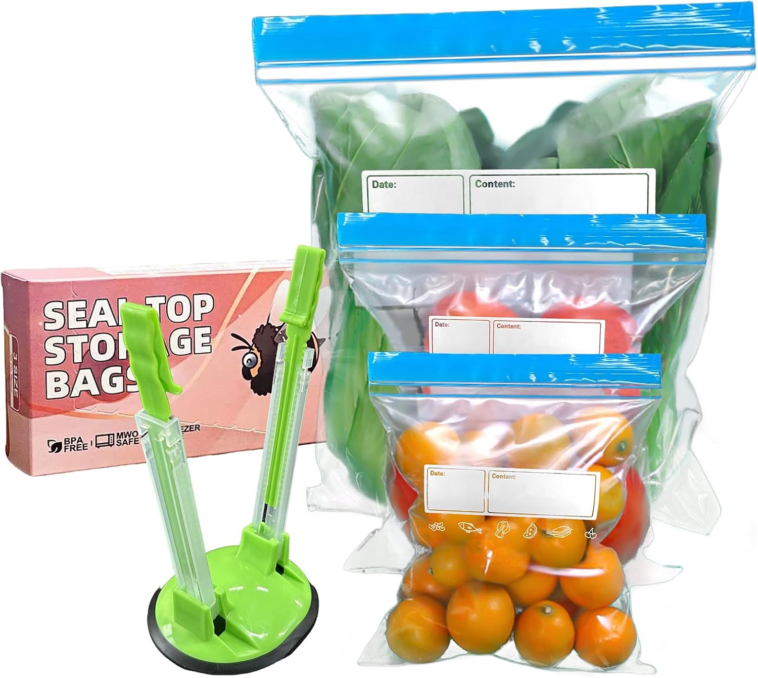 70 Pcs Freezer Bags Food Storage Zip Lock Bag 3 Sizes (Large,Medium,Small) of Reusable Self Ziplock Bags with Sandwich Bag Stand Holder BPA Free Food Bag for Fruits Vegetables Meat Grains 70 Pcs Freezer Bags Food Storage Zip Lock Bag 3 Sizes (Large,Medium,Small) of Reusable Self Ziplock Bags with Sandwich Bag Stand Holder BPA Free Food Bag for Fruits Vegetables Meat Grains