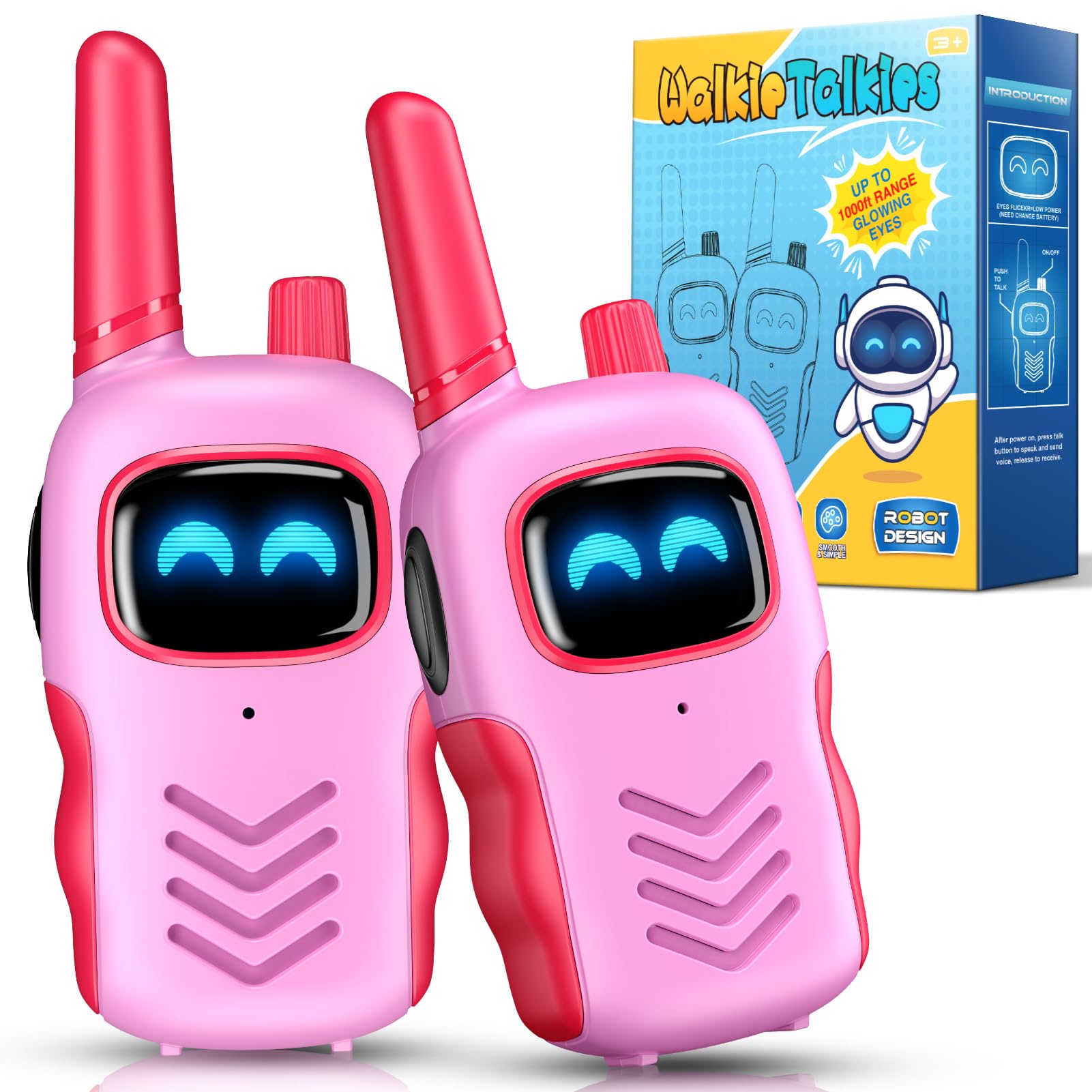 Adeokay Walkie-Talkie, Giochi Bambina 3 4 5 6 7 8 9 10 11 12 Anni Femmina Regalo Bambina 3-12 Anni Giocattoli per Bambini All'aperto Regalo Bimba 3-12 Anni Giocattoli Bambina 3-12 Anni