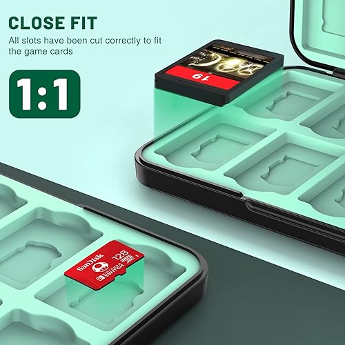 Miniatura 2 de CYKOARMOR Game Card Case Holder for Nitendo SwitchSwitch 2(2025) - Hard Shell Cartridge Case with 24 Game Slots & 24 Micro SD Card Slots, Portable