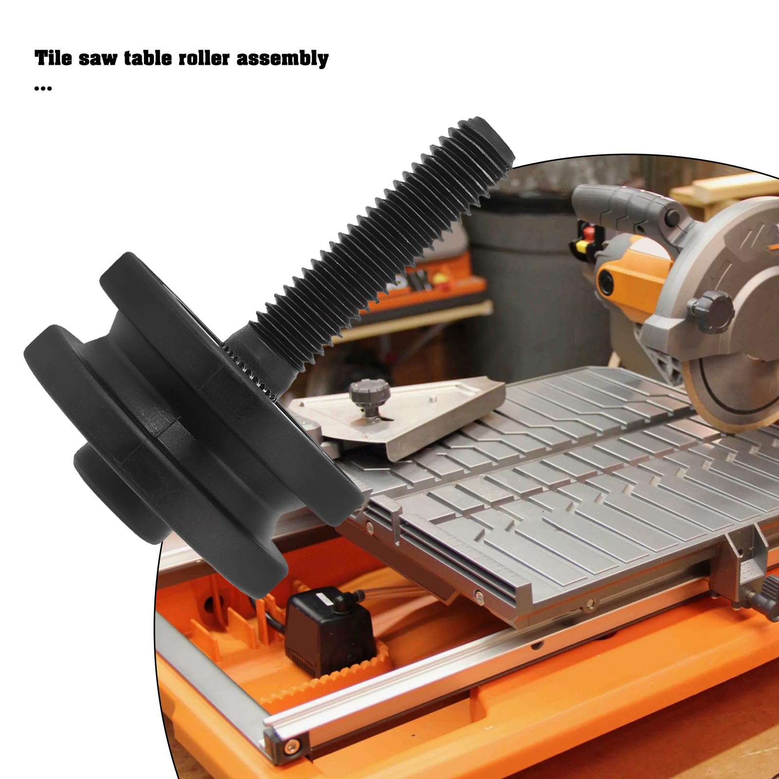 VGOL 2Pcs Tile Saw Table Roller Assembly Replacement OE:305784005 306784001 Compatible with Ridgid R4030 R4031 R4030S R4031S R40311 - Image 3