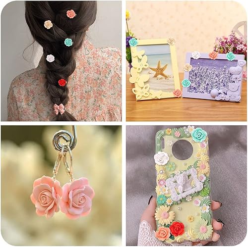 Vista 3 de KISSITTY 30 cuentas de arcilla polimérica para mujer, joyería nupcial, collares, pulseras, aretes, marco de fotos para el cabello, álbum