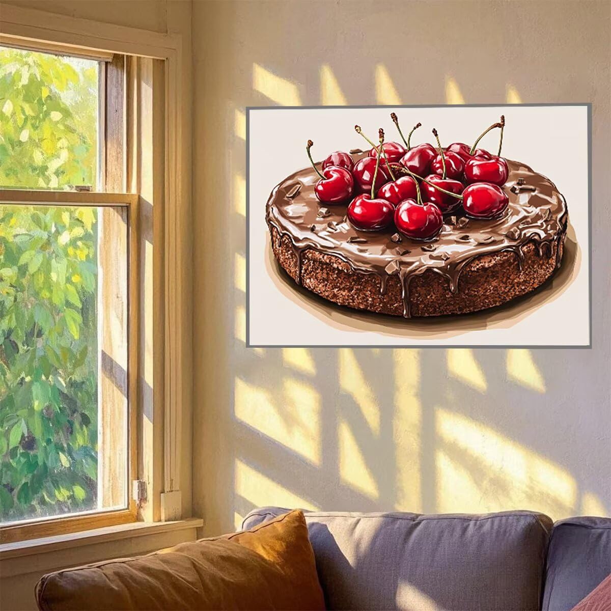 Anlage Dipingere con i Numeri Frutta Dipingere con i Numeri per Adulti Bambini Principianti, Fai da te Paint by Numbers Kit Artigianato Hobby Adulti, La Decora la Casa 100 x 135 cm, Senza Cornice 8U-D