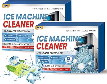 Ice Machine Cleaner Tablets - Nickel-Safe Descaler for Countertop Portable Home and Commercial ice maker cleaner Removes Hard Water Buildup, Compatible with All Major Brands 2