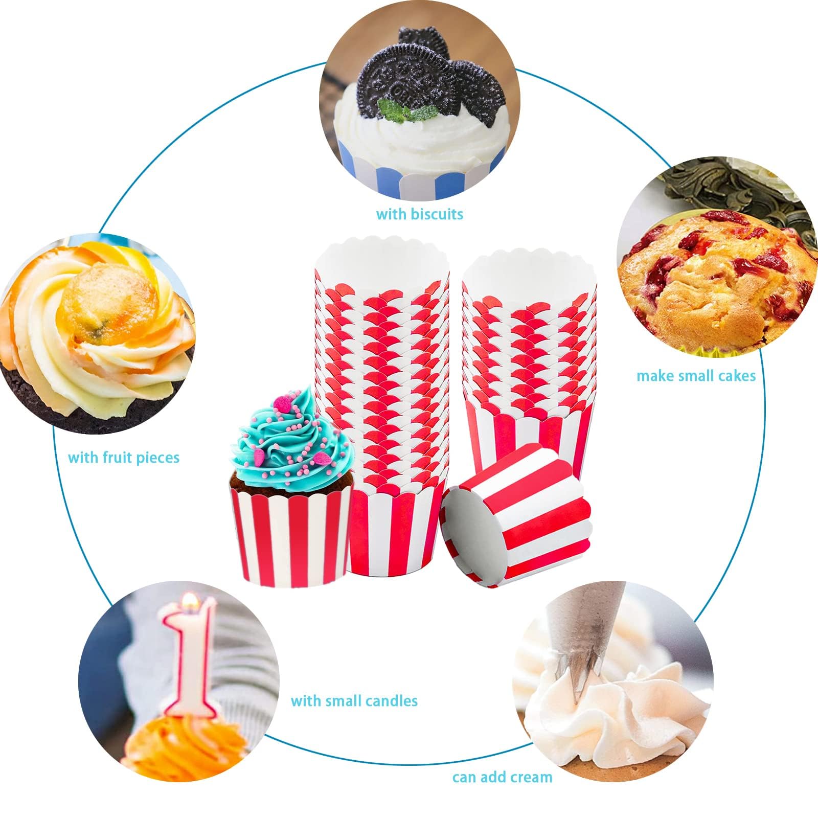 50 Pezzi Pirottini Per Muffin Di Carta, Pirottini Per Cupcake