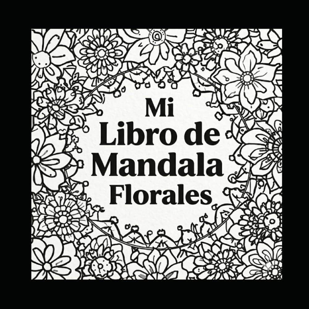 Mi libro de mandalas florales: Para colorear