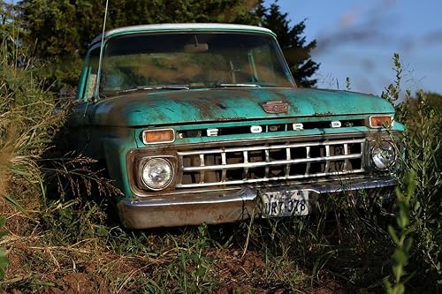Gifts Delight Póster laminado de 36 x 24 pulgadas: Ford Truck Classic Vehicle Vintage Car Antiguo Ford Truck