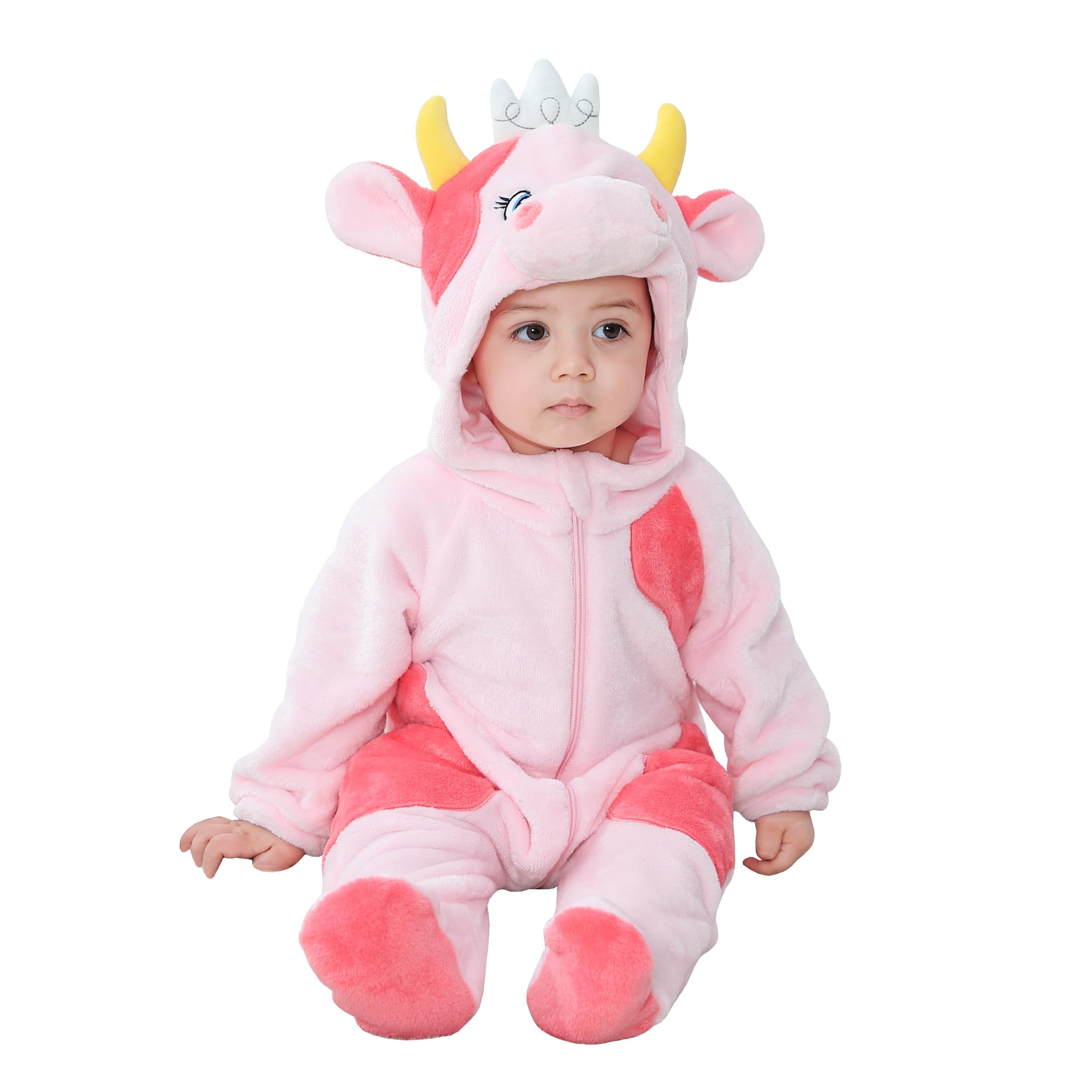 TONWHAR Unisex Baby Animal Halloween Costume Kid's and Toddler's Autumn Winter Outfits Jumpsuit — view 17