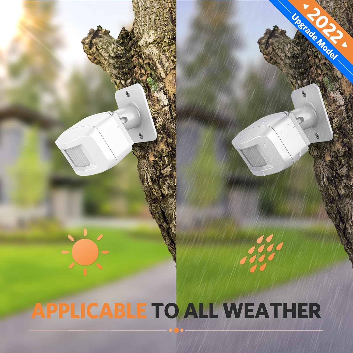 Driveway Alarms Wireless Outside Weatherproof - Motion Sensor Alarms System Motion Detector Plug-in Receiver Loud Chimes Security Alert Monitor System 500FT Long Range Outdoor Alarms Detection : Electronics