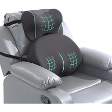 ROYALAY 2 Pcs Recliner Pillow for Neck Lumbar Support, Memory Foam Lumbar Pillow for Recliner with Adjustable Headrest, Back Support for Office Chairs Couch