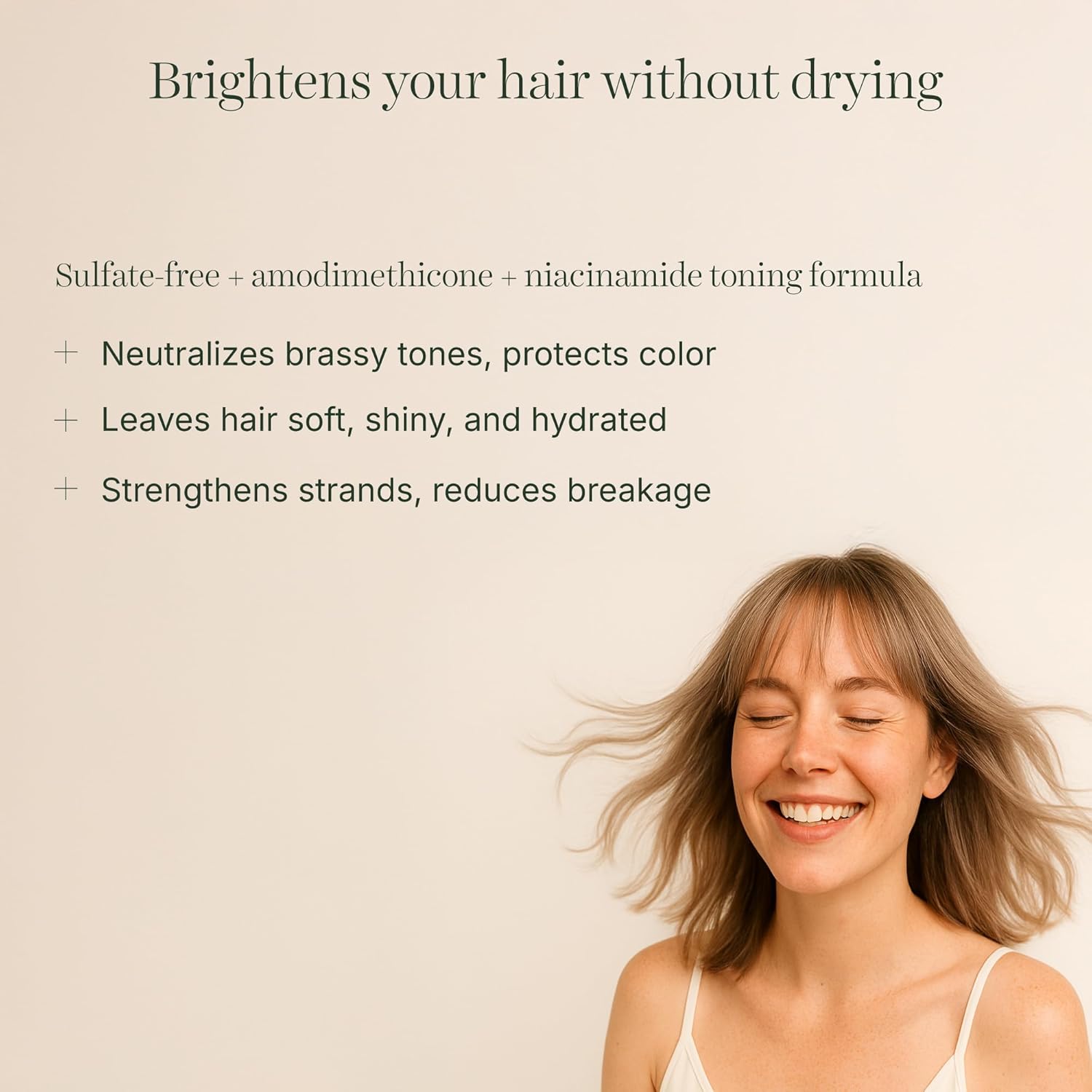 GOOD&ALL Purple Shampoo - Reduce Yellow Tones for Blonde, Silver, Highlighted Hair - Sulfate, Paraben, Fragrance-Free & Vegan - 13.5 fl oz - Image 5