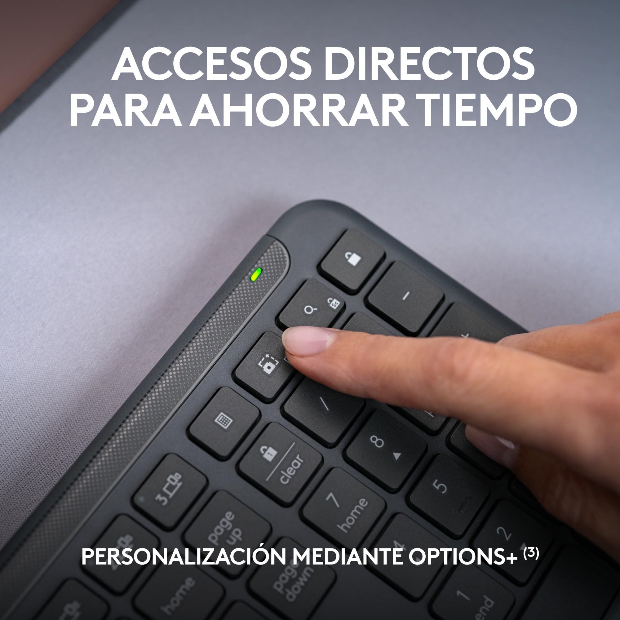 Logitech Signature Slim MK950 for Business | Combinación teclado y ratón inalámbricos, escritura discreta, receptor seguro, Windows/Mac/Chrome/Linux, QWERTY ESP - Grafito