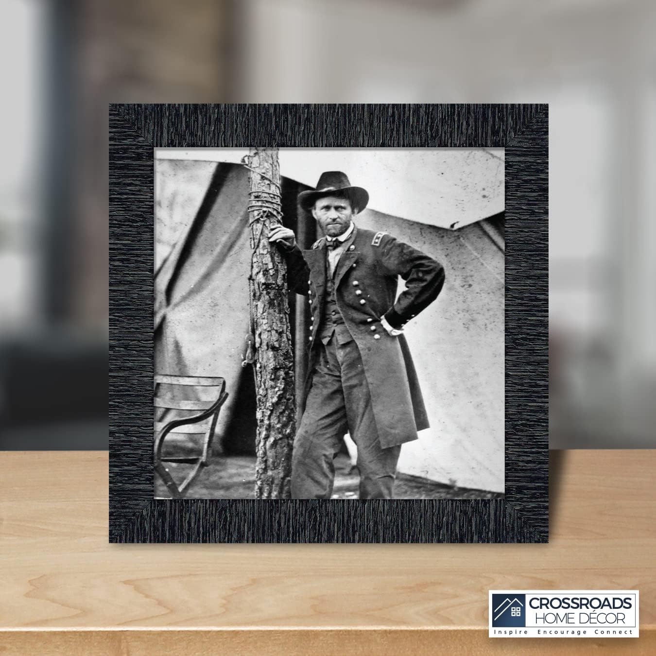 Crossroads Home Décor General Ulysses S. Grant, Presidential Images, Historical Picture Frame, 8541CH