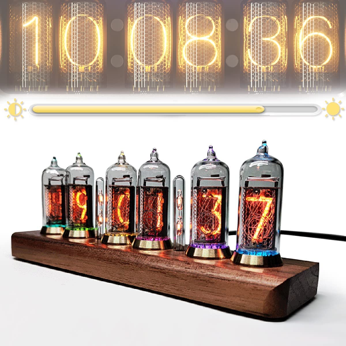 Buy Nixie Tube Clock, Vintage Nixie Tube Clock, Retro Nixie Watch Bluetooth, 10 Brightness