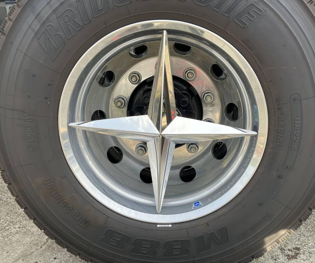 鏡面ステンレス製 大型車用 ホイールスピンナー2個 【公式通販】