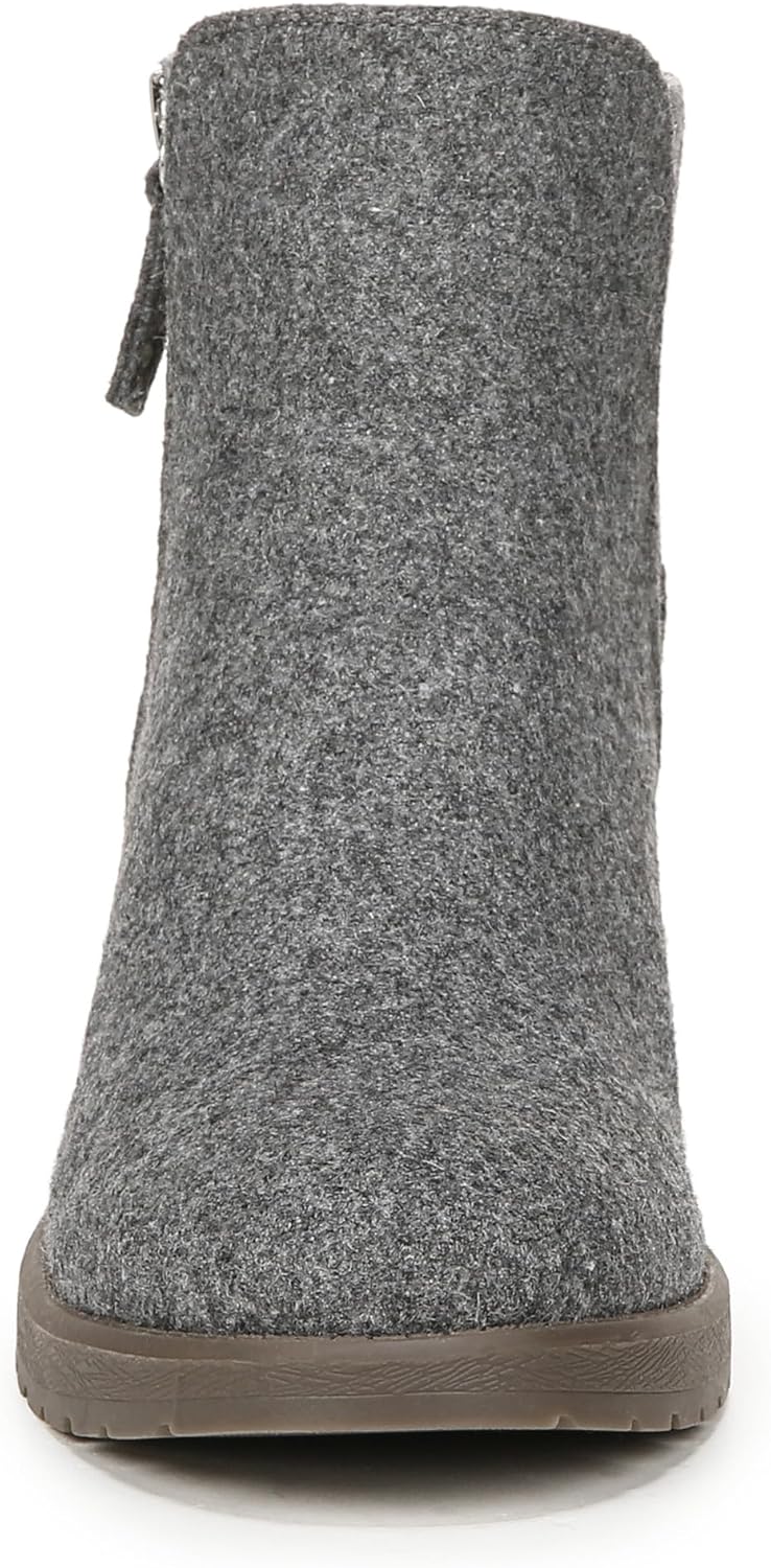 Dr. Scholl's Womens Chloe Ankle Side Zip Wedge Bootie Charcoal Grey Wool Fabric 8.5 M - Image 2