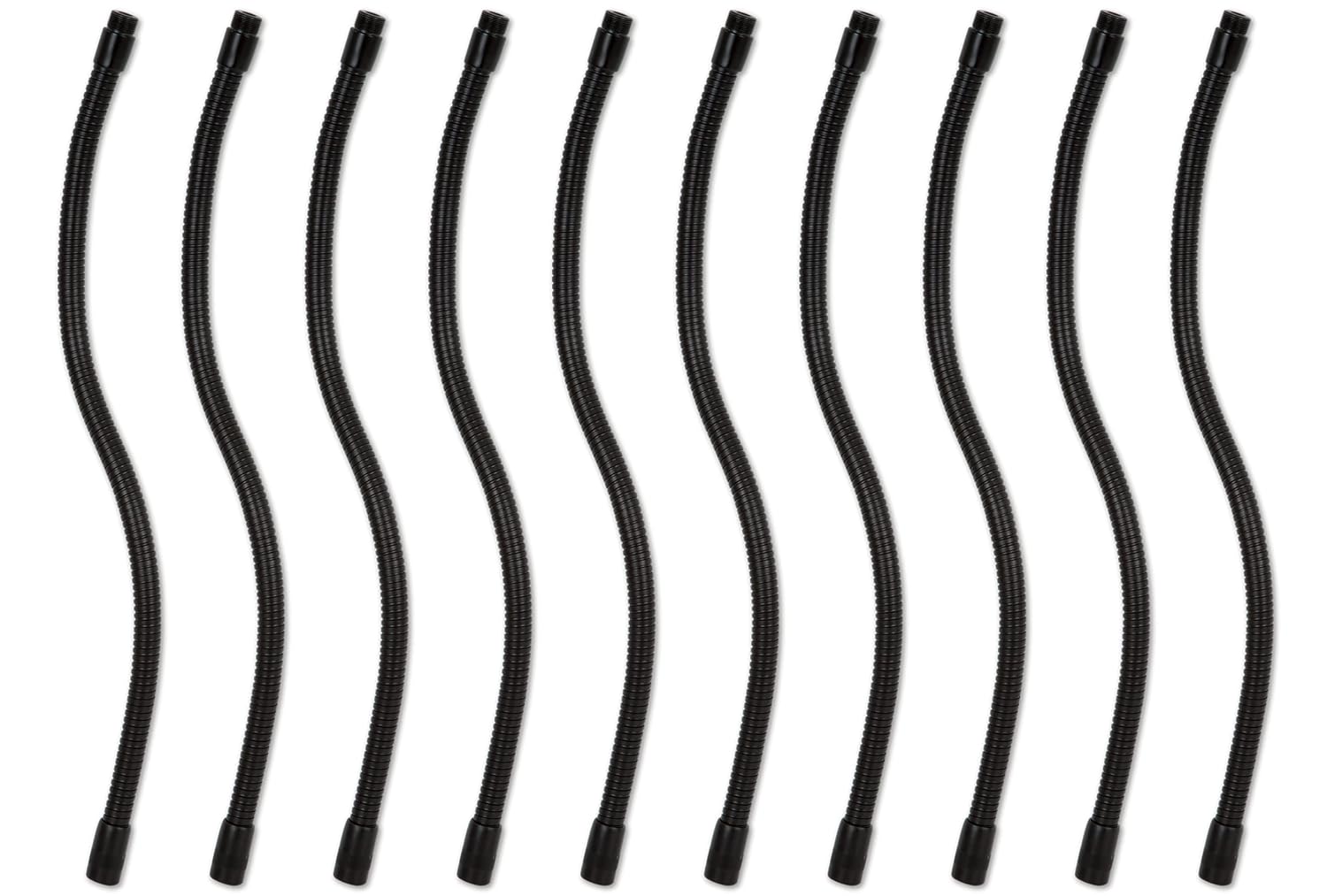 Gator Frameworks Ten Pack of Flexible Black Goosenecks for Microphones; 19" Length (10PK-GFW-MIC-GN19)