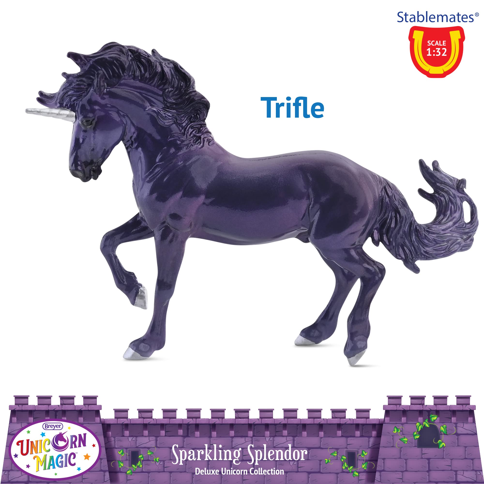 Breyer Pferde Stablemates Sparkling Splendor Deluxe Einhorn Set | 8 Einhorn Set | Einhorn Spielzeug | Pferdefiguren | 9,5 cm x 6,3 cm | Maßstab 1:32 | Modell #6937