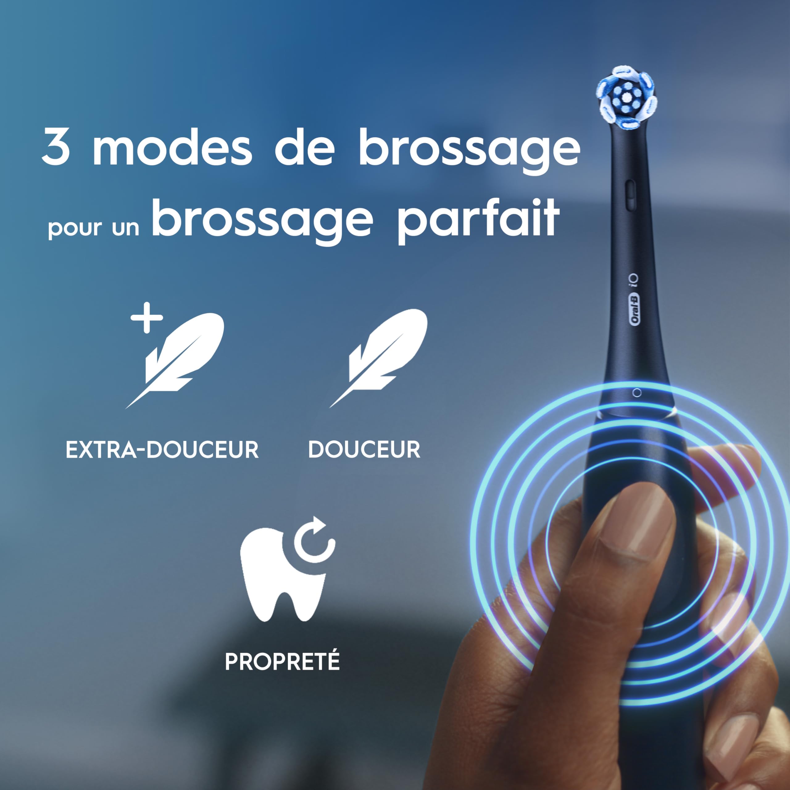 Oral-B iO 2 Duo Brosses A Dents Electriques Pour Adultes, Noire et Vert Forêt, 3 Modes De Nettoyage, Doux Pour Les Gencives, Brossage Souple, 2 Brossettes Oral B De Rechange, Chargeur Blanc
