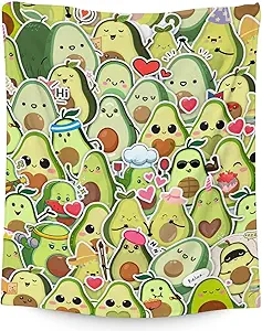 Blanket for Girls - 60"x80" Cute Avocado Throw Gifts - Colorful Soft Fuzzy Blankets for Bed, Couch & Living Room