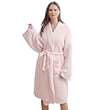 bearberry Cozy Robe Lightweight Soft Plush Bathrobe with Pockets for Women
