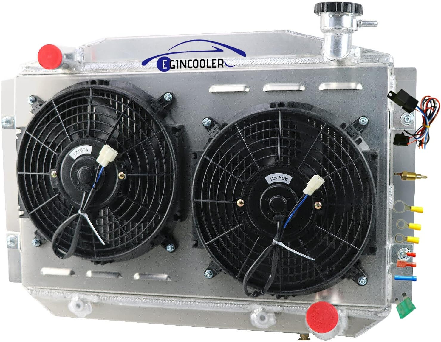 Amazon.com: EGINCOOLER 4 Row Core Aluminum Radiator For 1955-1960 ...