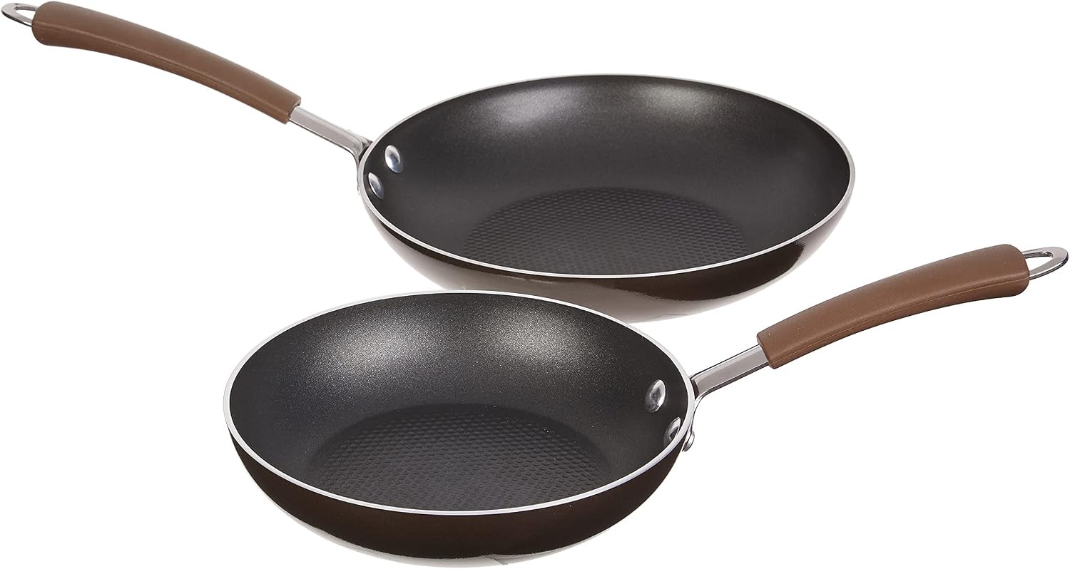 Farberware 10570 Millennium Nonstick Cookware Pots and Pans Set, 12 Piece, Bronze