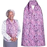 Adult Bib Scarf - Dignified Alternative to Adult Bibs | Washable and Reusable Clothing Protectors Midnight Garden (Snap)