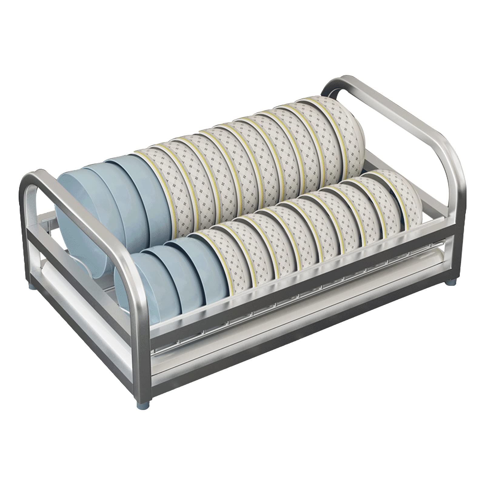 Küchen-Geschirrtrockner Single Layer Dishack Rack 304 Edelstahl Trockene Teller Rack Drain Rack Dishack Kitchen Drain Teller Rack Gerichte und Essstäbchen Multifunktionaler Abtropfständer
