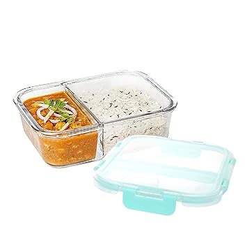 Slim High Borosilicate Bakeware Safe Glass Jumbo Lunch Box, Microwave Safe, Dishwasher Safe, Jars and Container, Kitchen Storage Container (1520 ML, Transparent)
