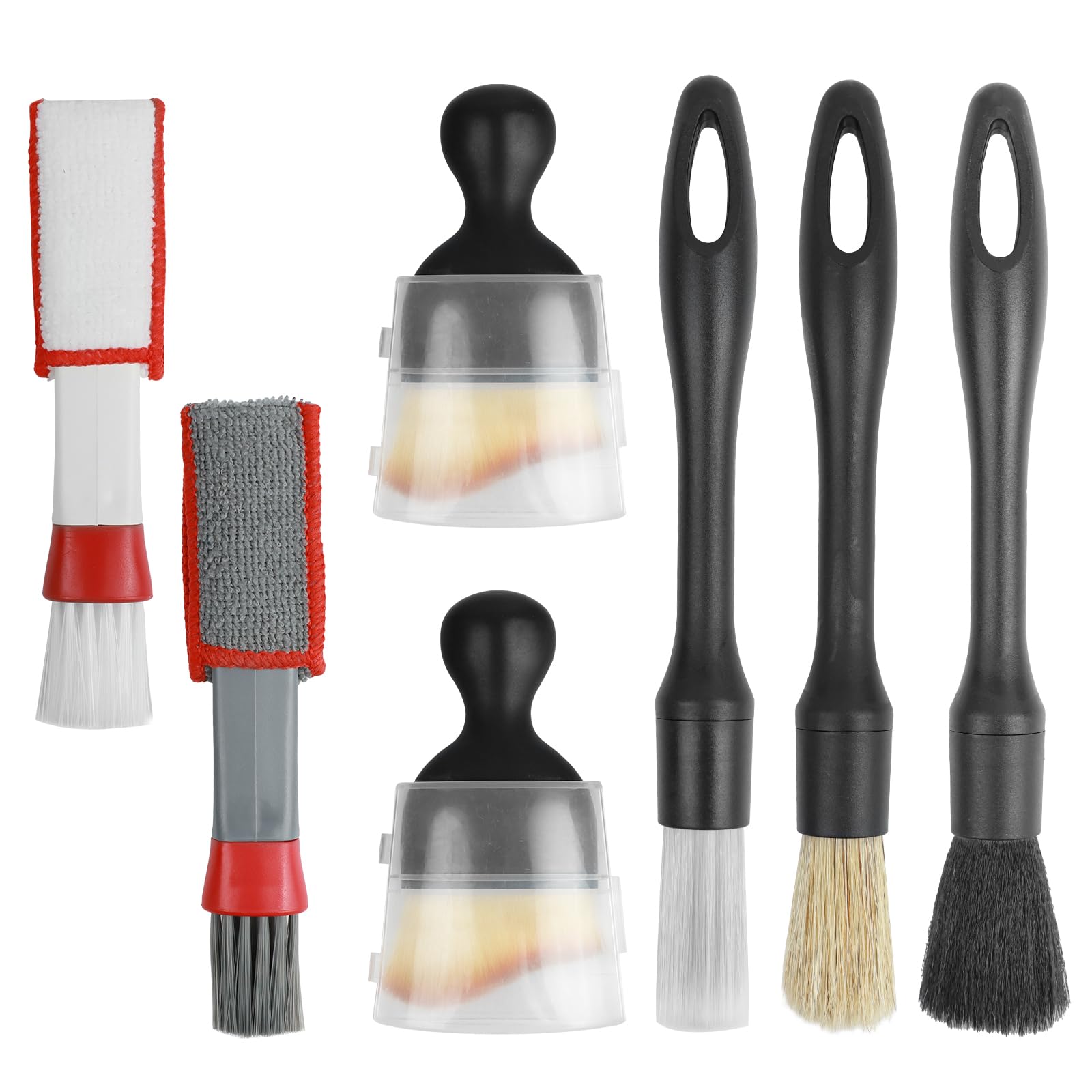 Set di pennelli per dettagli auto da 3 pezzi Spazzola per dettagli interni auto super morbida con setole sintetiche Accessori per spazzole per spolverino per cruscotto auto  34