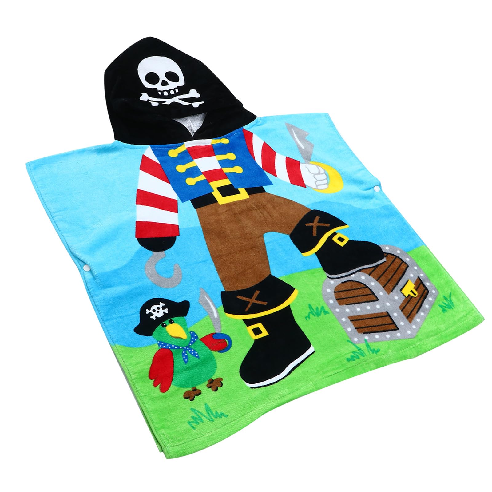 Peignoir de Bain Garçon Fille Cartoon Capuche Absorbant Respirant Serviette Garçon Fille Séchage Rapide Doux Poncho Bain