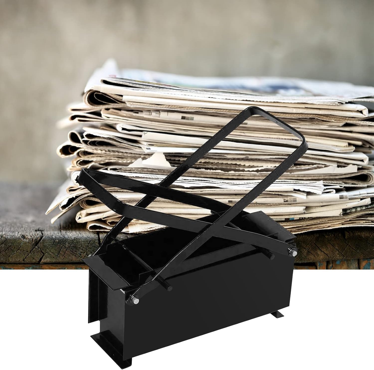 Fire Brick,Fire Bricks for Wood Stove,Wood Stove Fire Brick,Newspaper Clumping Press, Brick Briquette Machine Paper Log Fire Eco Recycle Newspaper Fuel Block for Heating Fire