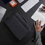 Tomtoc 360 Étui protecteur pour ordinateur portable pour 2026 neuf 16-inch MacBook Pro M5/M4/M3/M2/M1 Pour/Max A3428 A3429, Sac à ordinateur portable imperméable avec poche accessoire pour la nouvelle lame de rasoir 15
