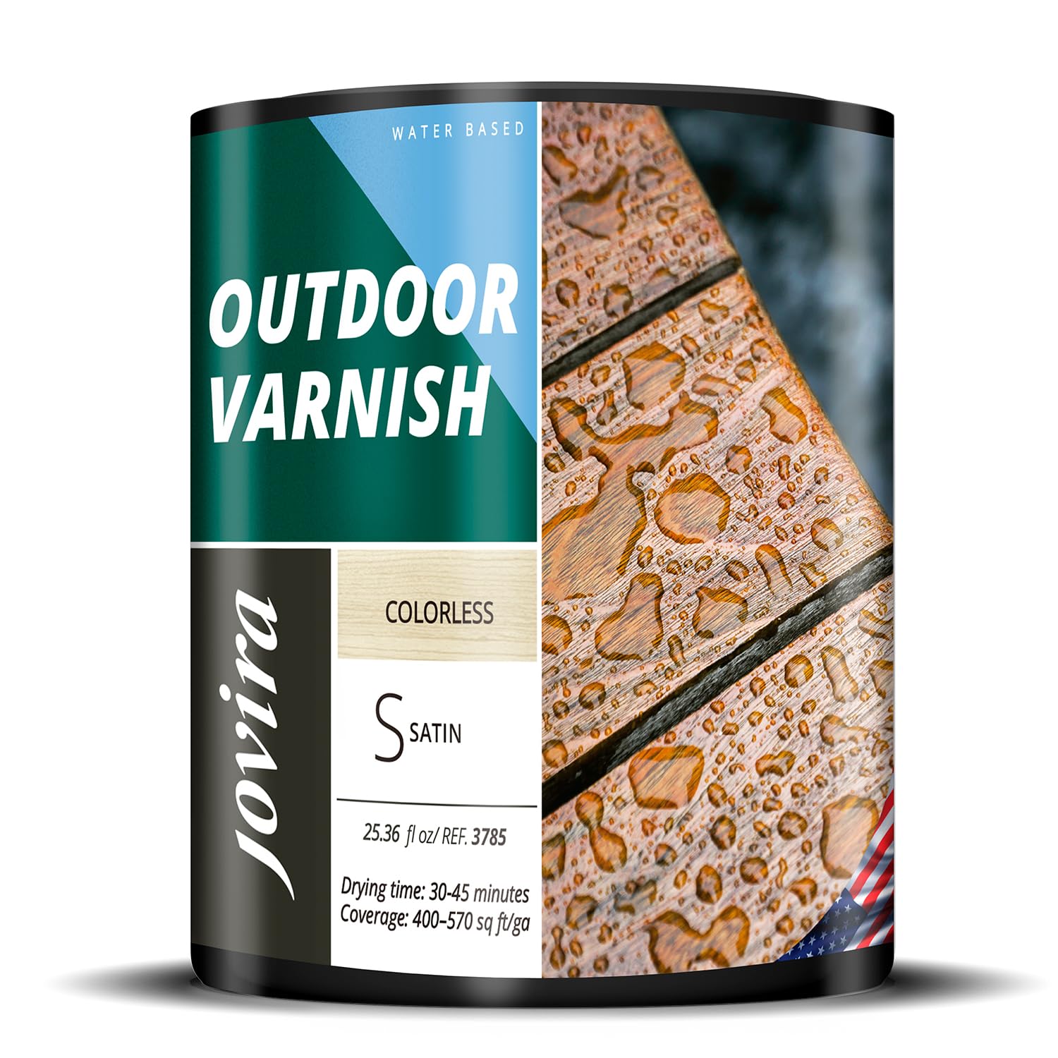 JOVIRA PINTURAS | Barniz Intemperie al Agua, para el cuidado y la decoración de maderas en exterior. (25,36 OZ, Satinado)