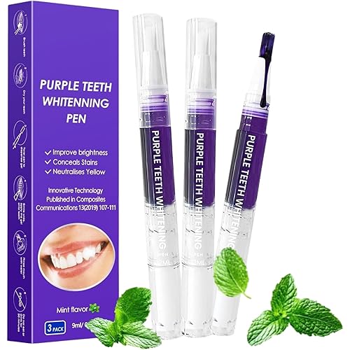 Teeth Whitening Pen, Teeth Whitener Effective Tooth Whitening Gel Kit, Professionally Stain Removal Effective, Painless, Low Sensitivity (3 Pcs)