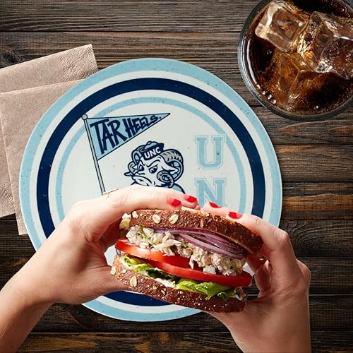 Miniatura 4 de Magnolia Lane UNC Tar Heels - Juego de 4 platos llanos de melamina de 10.5 pulgadas, perfectos para el día del juego, barbacoas, Acción de Gracias,