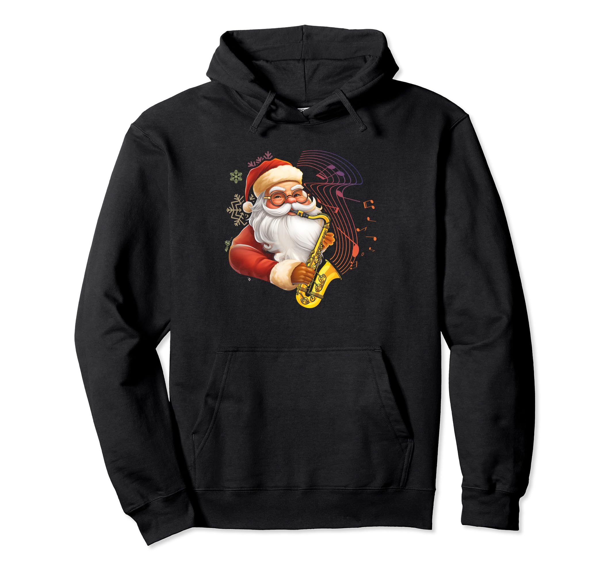 Pull De Noël Moche Musical - Père Noël Jouant Du Saxophone, Coupe Classique, 241 G