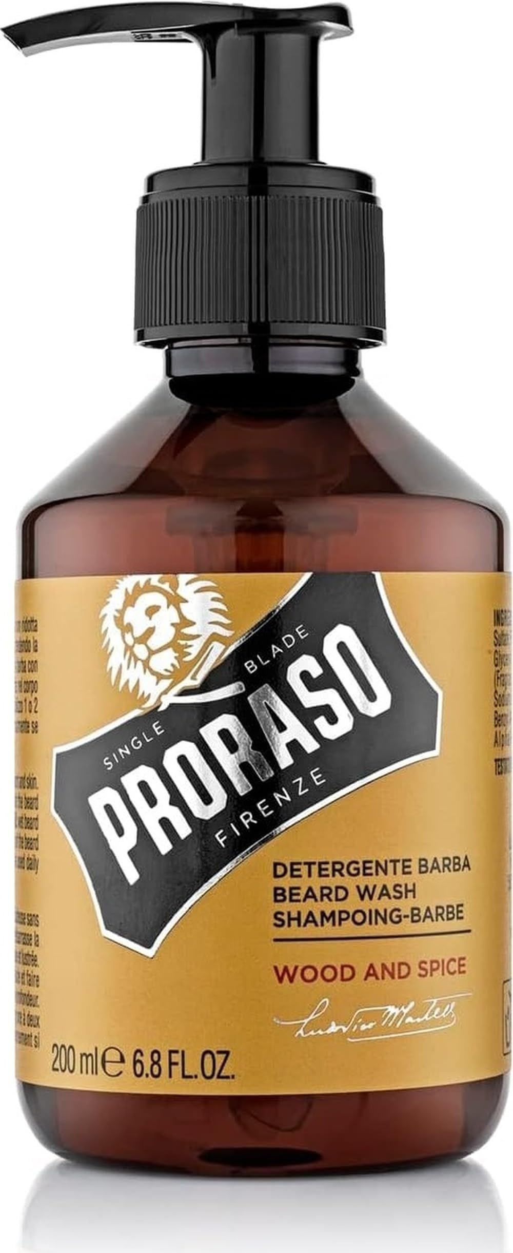 Proraso Men's Yellow Beard Wash Wood & Spice In 200Ml