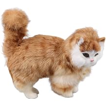 Realistic Plush Cat Toy, Lifelike Stuffed Animal for Home Decor, Educational Play Simulated Cat