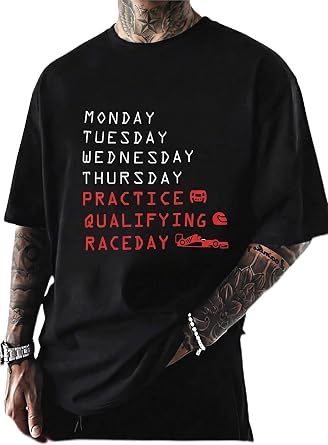 Racing Cars Shirt for Men Race Week Shirts Car Guys T-Shirt Casual | Car Lover Short Sleeve Tee Car Enthusiast Outfits