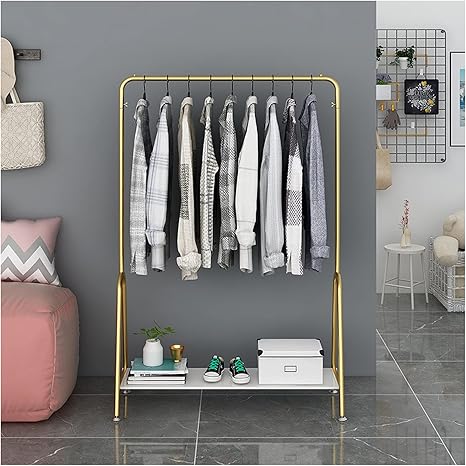 Amazon ハンガーラック おしゃれ パイプハンガー 白い収納棚付き 高さ150cm はんがーらっく 頑丈 大容量 洋服ラック 組立簡単 耐荷重60kg Color Gold Size 80cm ハンガーラック オンライン通販 Amazon ハンガーラック おしゃれ パイプハンガー 白い収納棚付き 高さ150cm はんがーらっく 頑丈 大容量 洋服ラック 組立簡単 耐荷重60kg Color Gold Size 80cm ハンガーラック オンライン通販