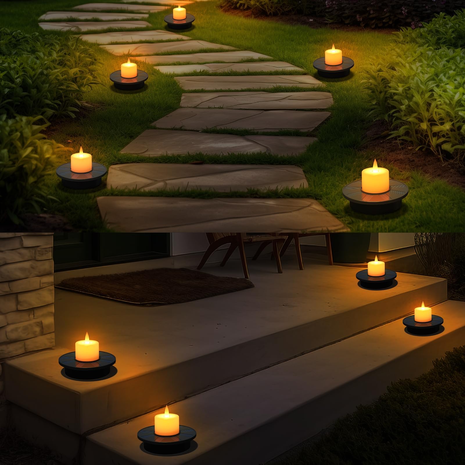 MALUX Luci galleggianti per piscina, confezione da 5 candele solari per esterni, impermeabili, IP66, alimentate a batteria, per piscina, stagno, eventi, feste. (5)