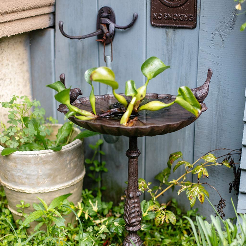 Candelabros para Velas Comedero para Pájaros De Maceta Alta, Cuenco Retro del Alimento del Pájaro del Arrabio, Decoración De Jardín Al Aire Libre, Candelabros De Aves