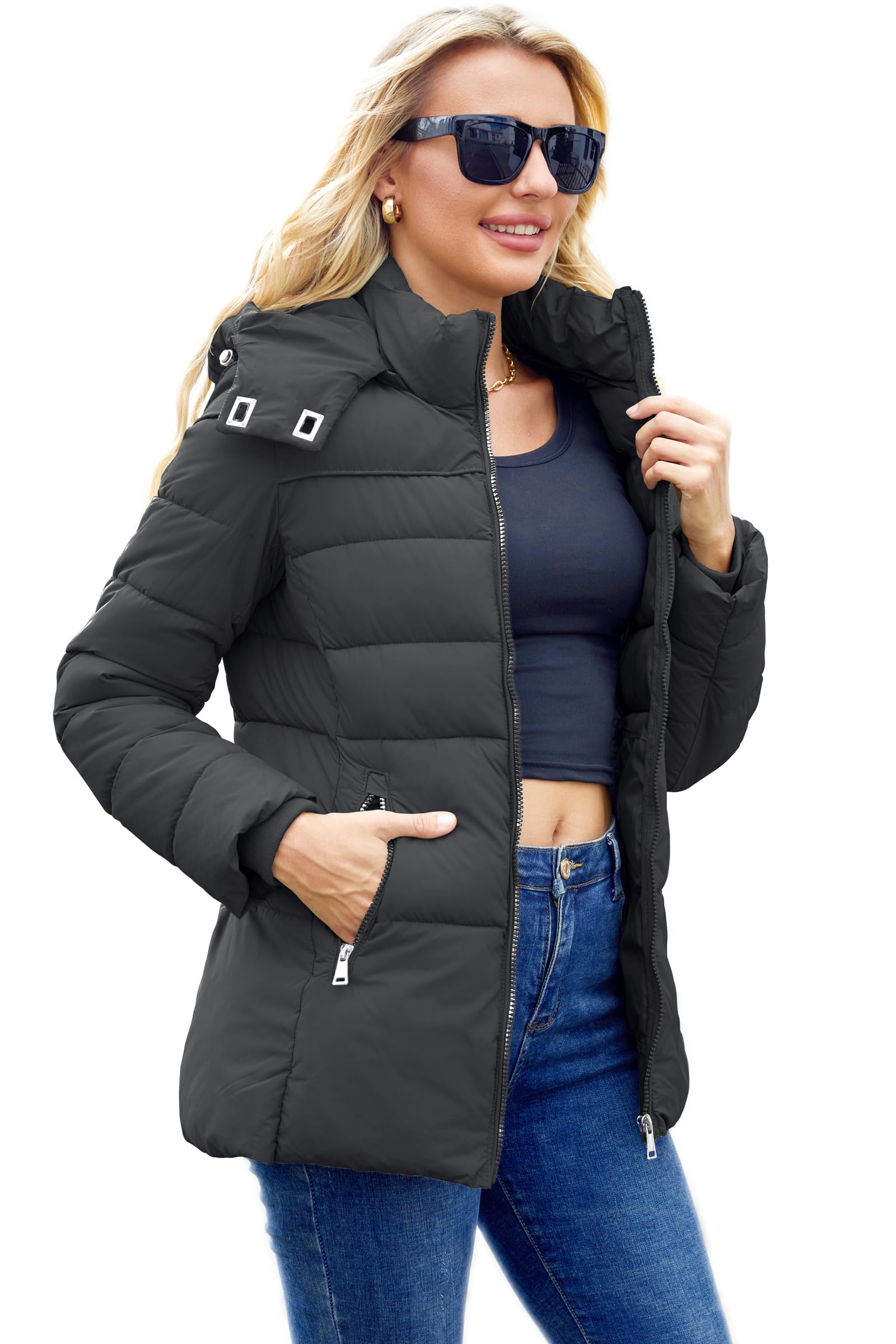 MODERN BUBBLE Womens Packable Puffer Jacket