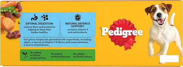 Pedigree Adult Dog Wet Food Pouch Mixed Selection in Gravy, 40x100g - 2