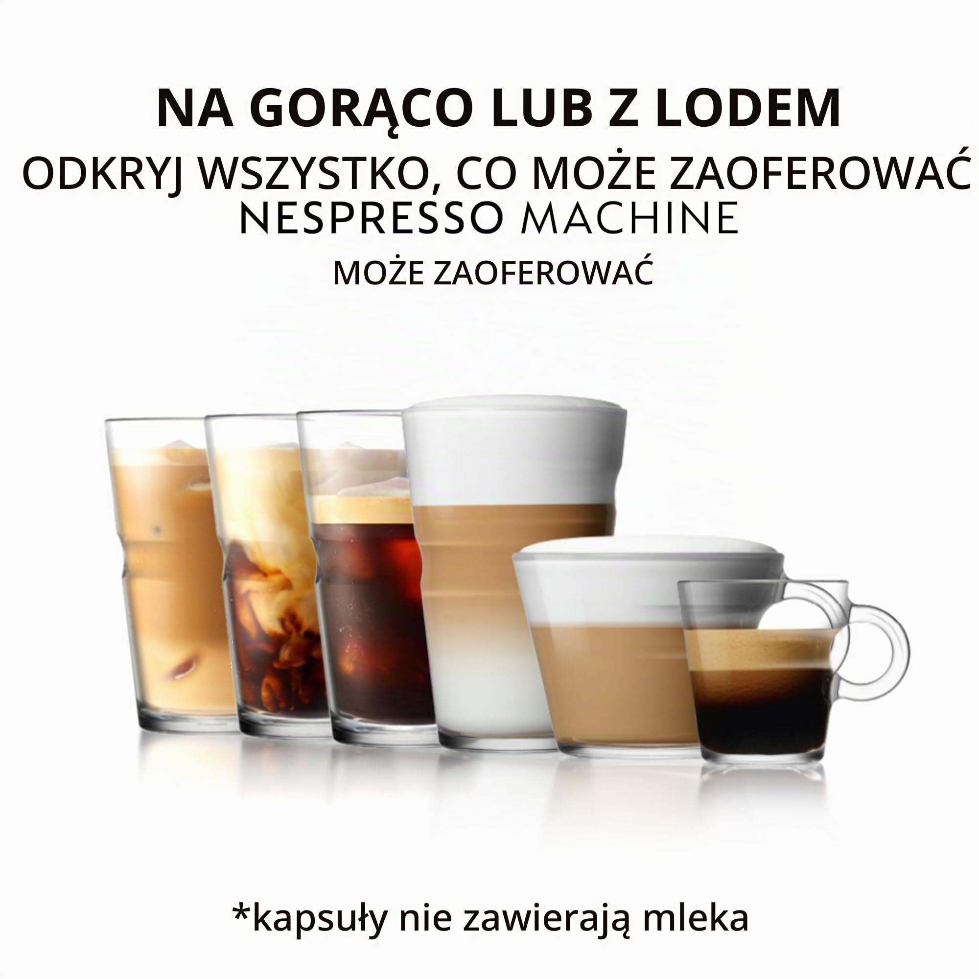 Nespresso Kapsułki oryginalna linia, Volluto Decaffeinato łagodna palona kawa, 50 szt. kapsułek do kawy