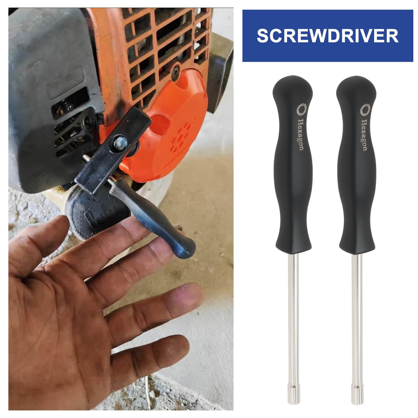 The Lord of the Tools 2pcs Hexagon Screwdriver Replacement Part 59108902307 5910 890 2307 Compatible with Stihl 4mm Hexagon Screws Carburetor Adjustment Tool - Image 3