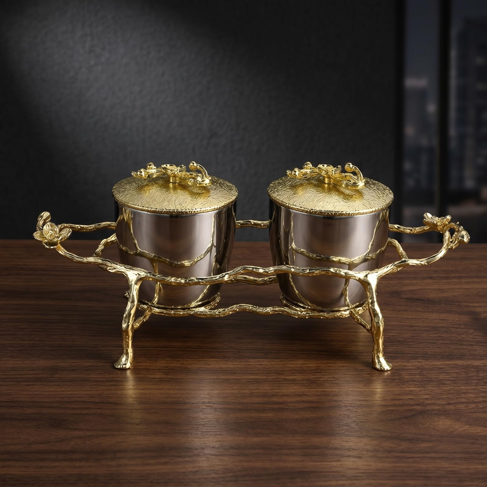 Juego Condimenteros con Soporte corativo Juego Salero y Pimentero Compacto Especiero para Comedor, Cocina